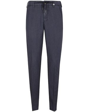 Myths Tapered-leg Drawstring Trousers - Blue