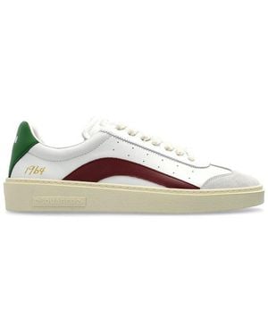 DSquared² Logo Patch Lace Up Trainers - White