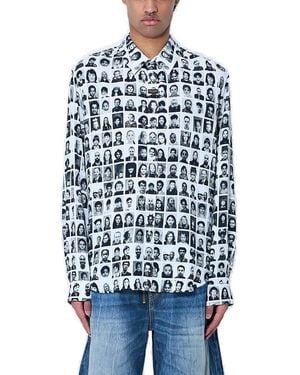 Martine Rose Photos Printed Long-Sleeved Shirt - Blue