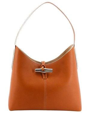 Longchamp Roseau M Hobo Bag - Brown