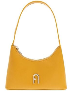Furla Diamante Logo Plaque Mini Shoulder Bag - Orange