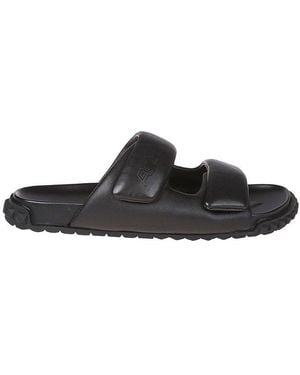 Ash Twist Studded Slip-On Footbed Sandals - Black
