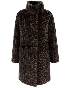 Apparis Blair Patterned Coat - Black