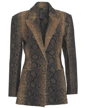 Norma Kamali Snake Skin Jacket - Black