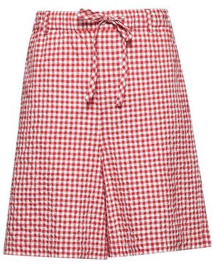 Marni Gingham Shorts - Red