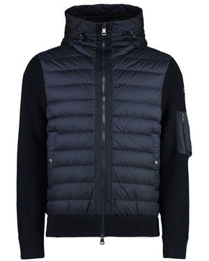 Moncler Logo Patch Padded Jacket - Blue