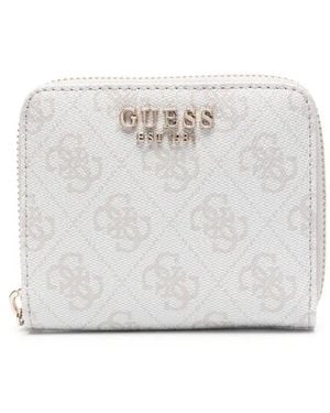 Guess Laurel 4G Logo Mini Wallet - White