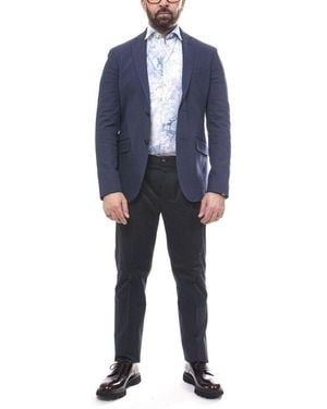 Etro Single-Breasted Blazer - Blue