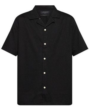AllSaints Short Sleeve Button-Up Shirt - Black