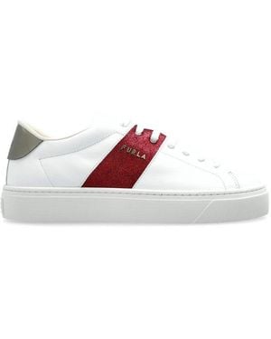 Furla Enjoy Logo Lettering Sports Shoes - White