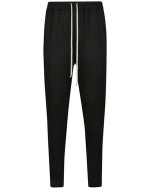Rick Owens Slim Fit Drawstring Trousers - Black