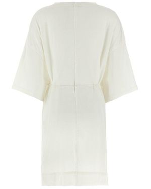 DI.LA3 PARI' Asymmetric Tie T-Shirt - White