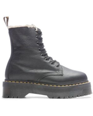 Dr. Martens Jadon Lace-Up Platform Boots - Gray