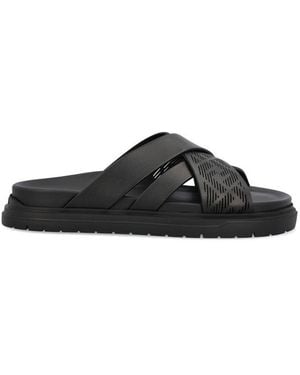 Fendi Crossover Slides - Black