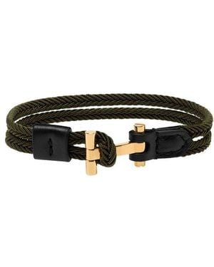 Tom Ford T Logo Plaque Bracelet - Black