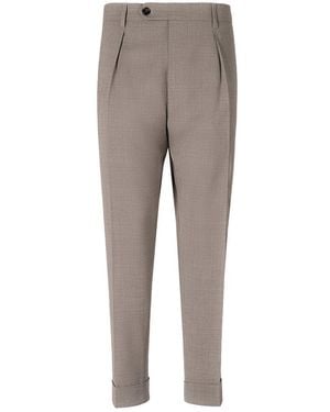 Berwich Chiaia Cuffed Dress Trousers - Grey