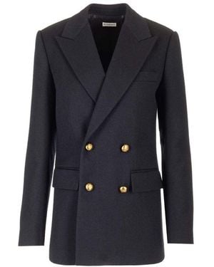 Burberry Double Breasted Tailored Blazer - Black