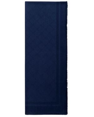 Elisabetta Franchi Jacquard Diamonds Pashmina Scarf - Blue