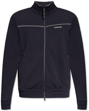 Moncler Zip-Up High Neck Sweatshirt - Blue
