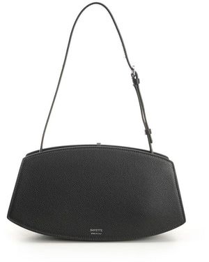 SAVETTE Structured Shoulder Bag - Black