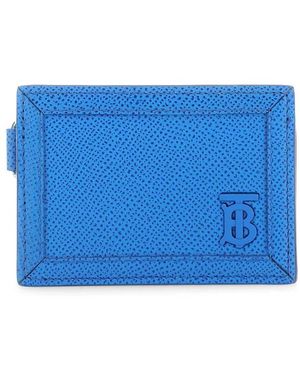 Burberry Leather Card Holder - Blue