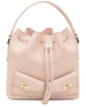 関税込【Ferragamo】MULTI POCKET BUCKET BAG 国内完売 Ferragamo Multipocket Bucket Bag in Natural | Lyst
