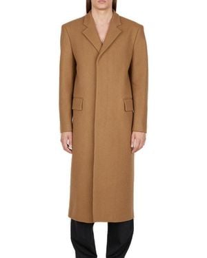 Diomene Single-Breasted Coat - Natural