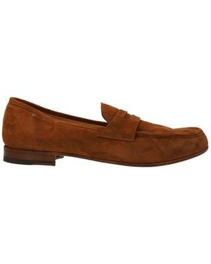 Lidfort Classic Velvet Slip-On Loafers - Brown