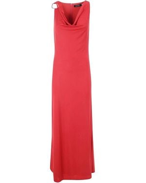 Ralph Lauren Elkanah Sleeveless Gown Dress - Red
