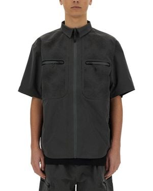 Alpha Industries Laser Cut Zip Shirt - Black