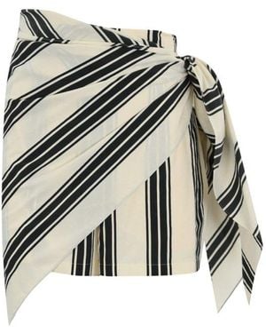 Philosophy Di Lorenzo Serafini Striped Wraparound Shorts - Multicolour