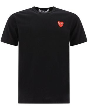 COMME DES GARÇONS PLAY "Double Heart" T-Shirt - Black