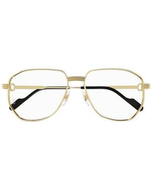 Cartier Pilot Frame Glasses - Black