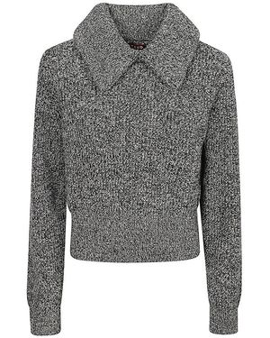 STAUD Christopher Chunky Marled Knitted Jumper - Grey