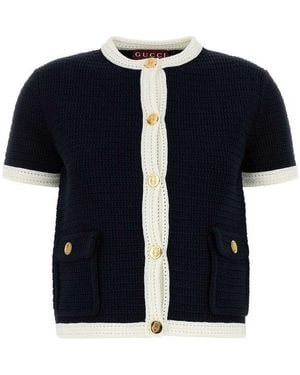 Gucci Fine Knit Cardigan - Black