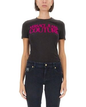 Versace Jeans Couture Logo Print Tee - Black