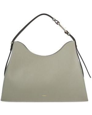 Furla Nuvola Arch-Motif Hobo Bag - Grey