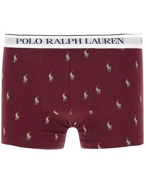 Polo Ralph Lauren Triple-Pack Logo Band Trunks - Red