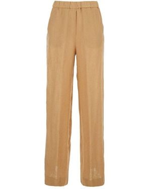 Antonelli Rocchette Elastic Waist Trousers - Natural
