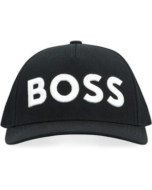BOSS Logo Embroidered Baseball Hat - Black