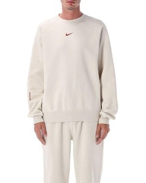Nike Nocta Fleece Cs Crew Sweatshirt - White