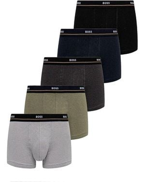 BOSS 5-Pack Logo-Waistband Boxers - Black