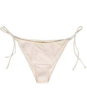 Mc2 Saint Barth Side-Tied Bikini Bottoms - White