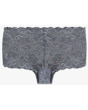 Hanro Delicate Lace Lingerie Set - Grey