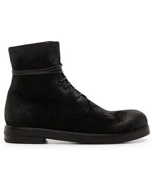 Marsèll Zucca Zeppa Leather Combat Boots - Black