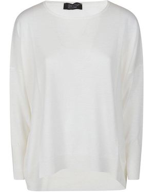 Aragona Crew Neck Sweater - White
