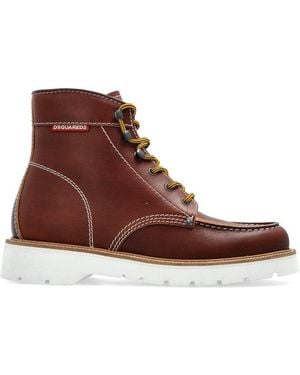 DSquared² Lace-Up Ankle Boots - Brown