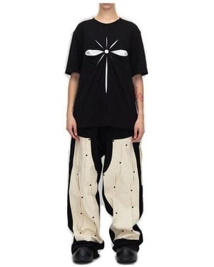 Kusikohc Origami Crew Neck T-Shirt - Black
