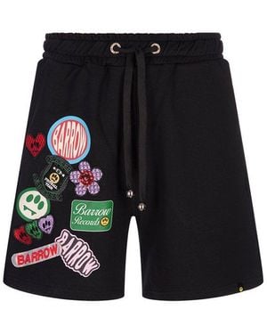 Barrow Patch-Detailed Drawstring Shorts - Black