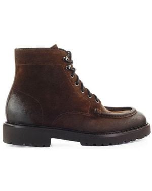 Doucal's Lace-Up Combat Boots - Brown